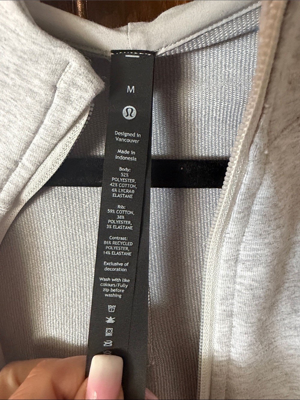GUC Burn Boot Camp Lululemon Heathered Gray Hoodie with Teal Logo- Size Medium - Picture 5 of 7
